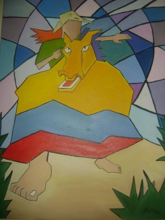 Óleo sobre Tela - Boi Bumbá - 50 X 70 cm